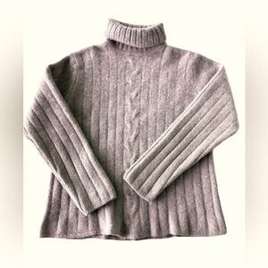 Vintage 4 ply cashmere sweater cable design xo super warm soft